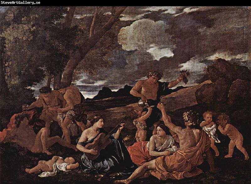 Nicolas Poussin Bacchanal with a Lute-Player